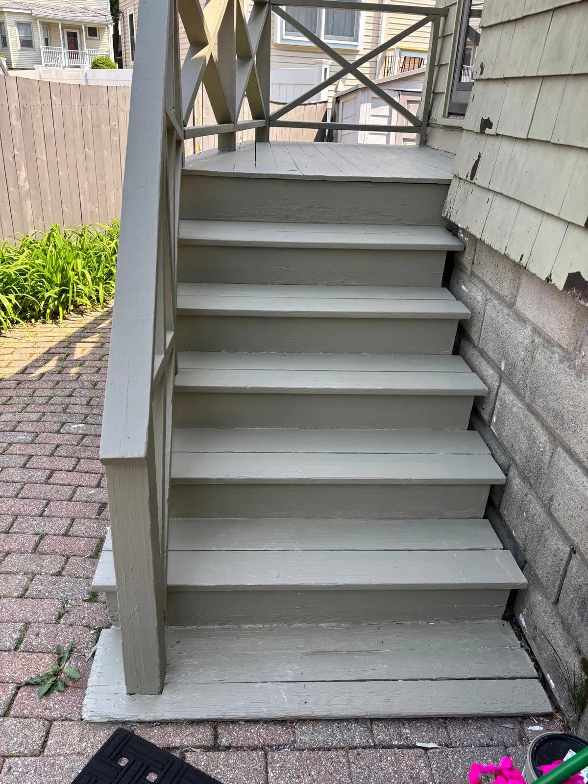 Exterior Stairs Painting Grey Steps Parkland by JC General Painting in South Florida