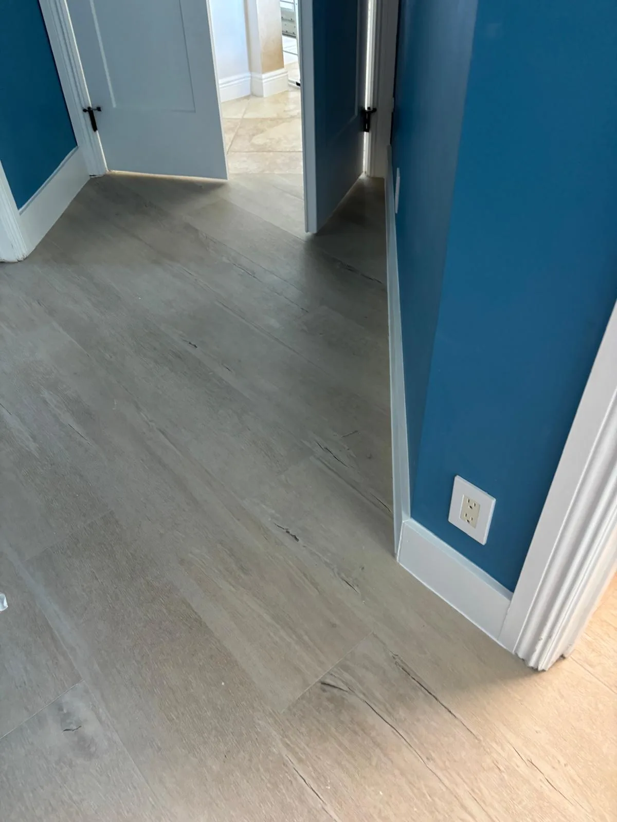 Interior Painting Blue Wall Cabinet Parkland by JC General Painting in South Florida