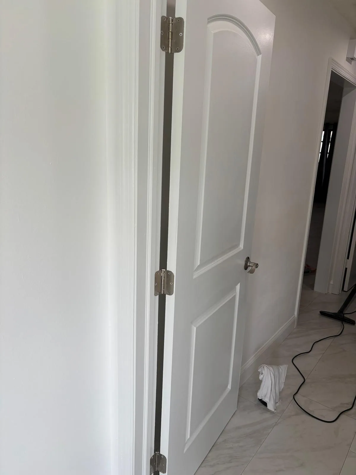 Interior Door Painting Hallway White Door by JC General Painting in South Florida