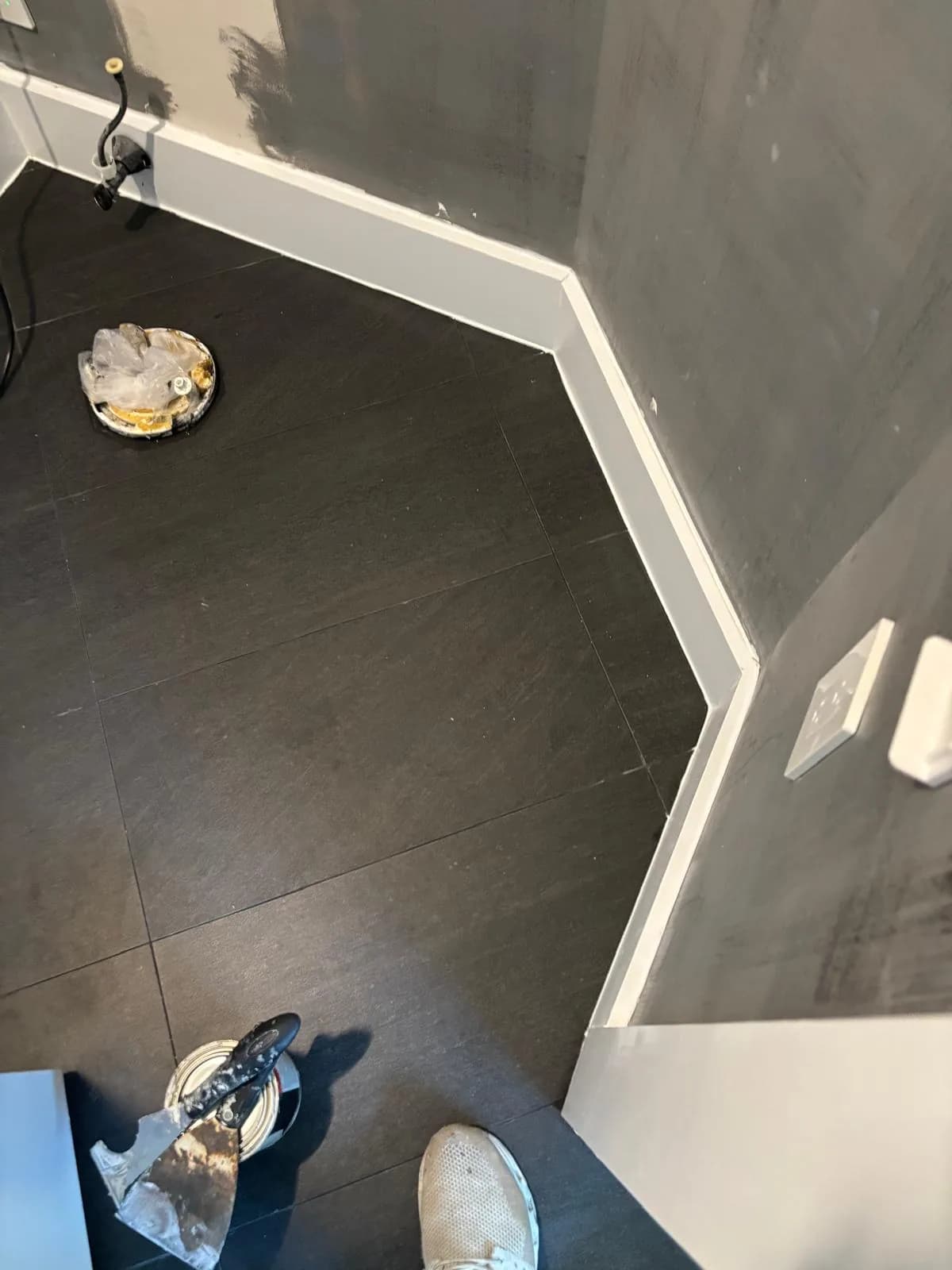 Interior Painting Grey Walls Tile by JC General Painting in South Florida