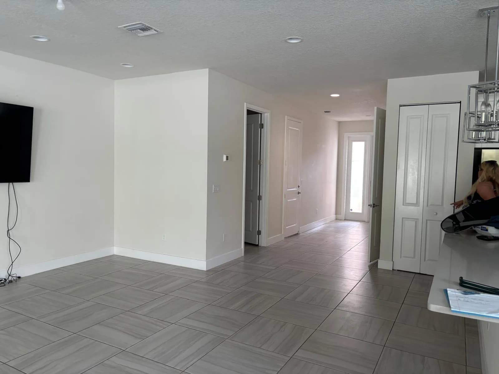 Interior Painting Open Living White by JC General Painting in South Florida