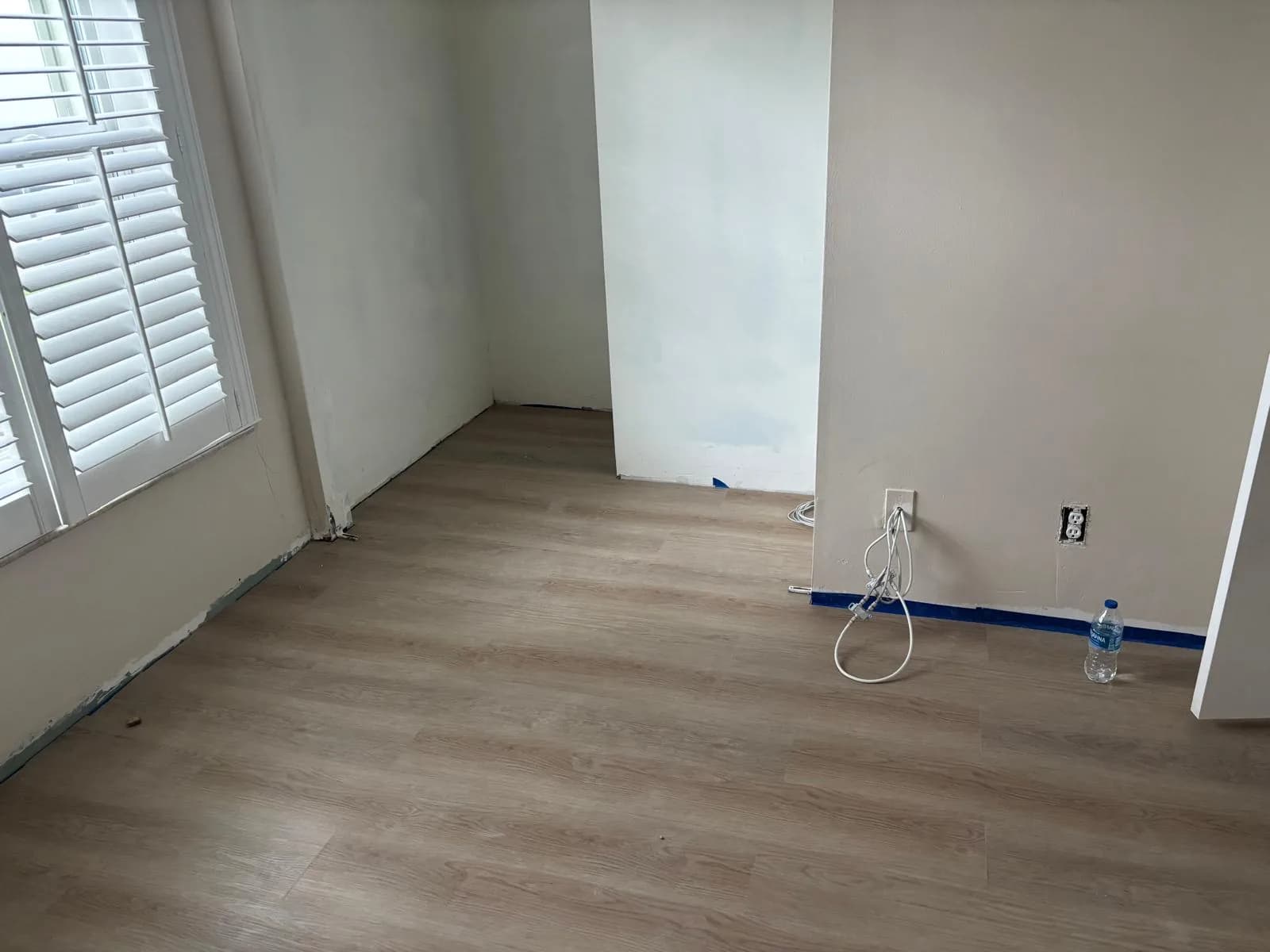 Interior Painting White Room Wood Floor by JC General Painting in South Florida