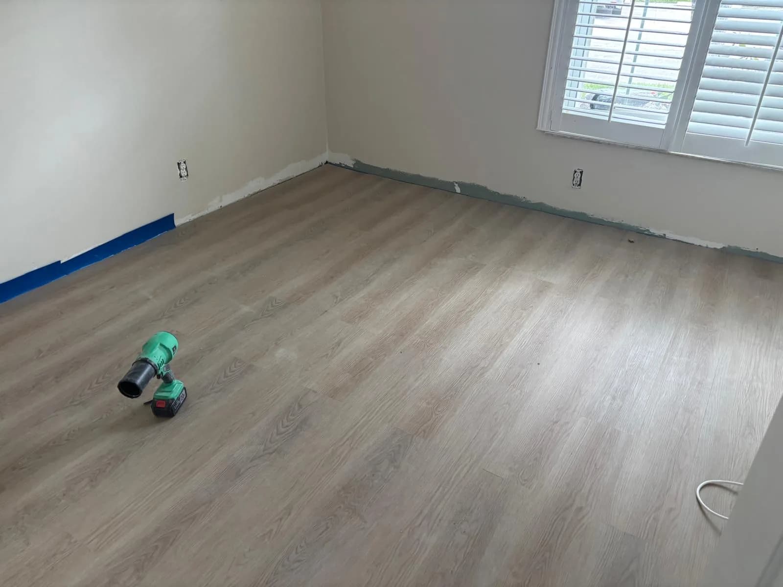 Interior Trim Painting Baseboard Taped by JC General Painting in South Florida