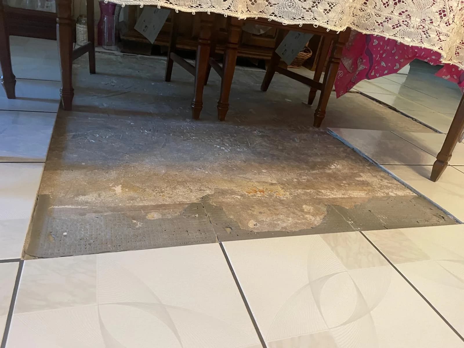 Tile Flooring Installation Dining Area by JC General Painting in South Florida
